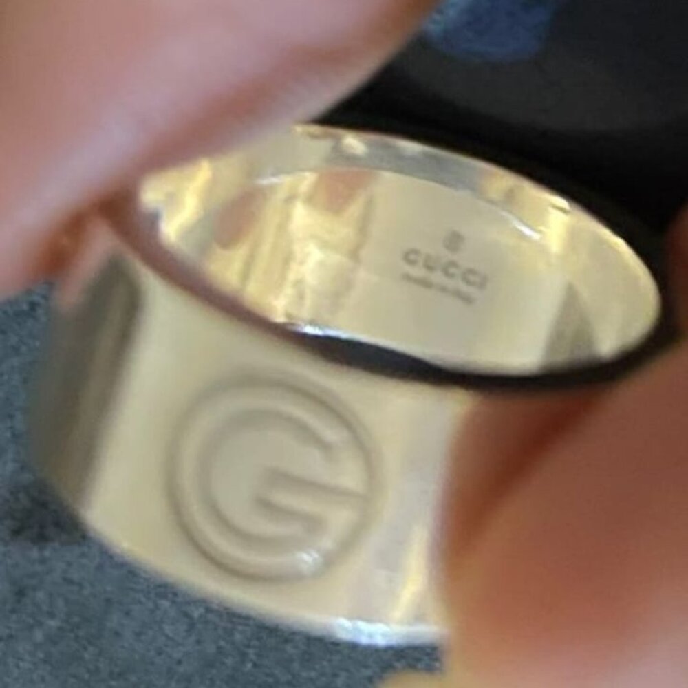 GUCCI STENCILED CUT-OUT G RING - Picture 13 of 14